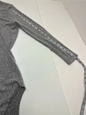 Joah Brown Heather Gray Longline Layered Tunic Long Sleeve Womens One Size FLAW thumbnail 12