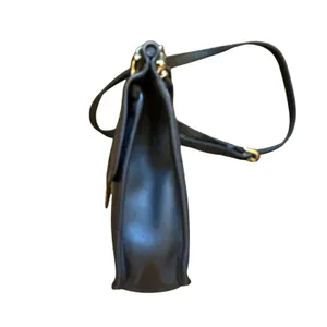 Vintage Coach Willis Bag‎ 9927 Black Leather Crossbody Satchel Brass Hardware thumbnail 5