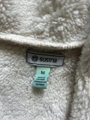 Susina Cream Sherpa Vest Size M thumbnail 2