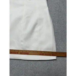 Meshki Strapless White Mini Dress with Seam Detailing thumbnail 6