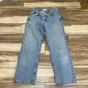 Topshop Women's Wide-Leg Jeans Blue Light Wash Size 29 thumbnail 9