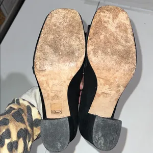 M. Gemi Lettura Block Heel buckled Fringe Loafer size 37 made in Italy leopard thumbnail 7