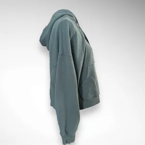 AERIE Women's Green Cropped Hooded Sweatshirt Medium‎ | GUC thumbnail 3