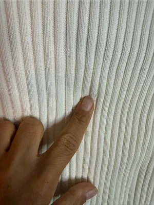 & Other Stories Cream Cropped Ribbed Shell Button Cardigan thumbnail 7