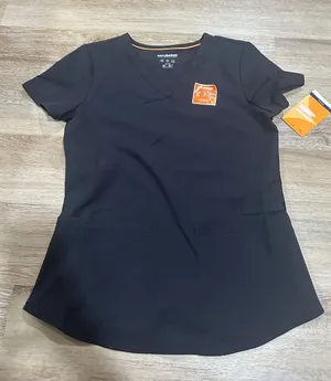 Scrubstar Black V-Neck Scrub Top thumbnail 1