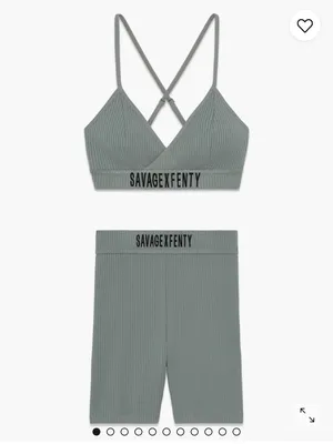 Savage X Fenty Essential Heavy Rib 2-Piece Set in Smoky Brown thumbnail 4