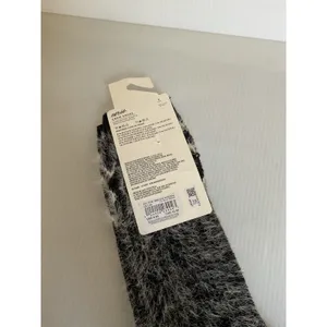 Aerie Crew Socks One Size Black with White   Thread Ribbed NWT thumbnail 4