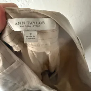 Ann Taylor Y2k Tan Pinstripe Wide Leg Dress Pants 8‎ Interview Outfit Women thumbnail 9