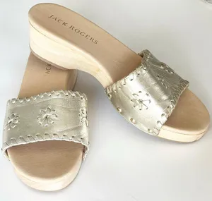 Jack Rogers Breakers Clog Sandal Gold Size 9 thumbnail 1