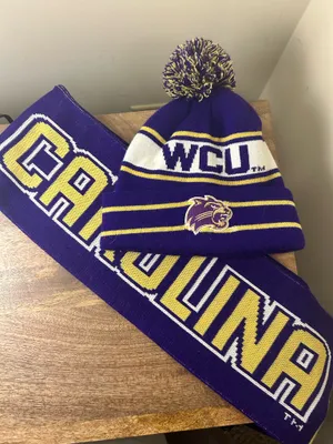 WCU Western Carolina beanie and scarf set thumbnail 1
