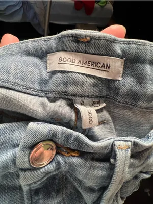 Good American Women’s Size 12/31 Good Leg Jeans Light‎ Wash Distressed Destroyed thumbnail 9