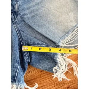 3x1 High‎ Rise Distressed Denim Shorts Button Fly Zac Light Wash Size 26 thumbnail 8