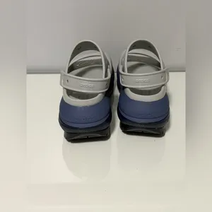 CROCS Gray and Navy Platform Sandals thumbnail 3