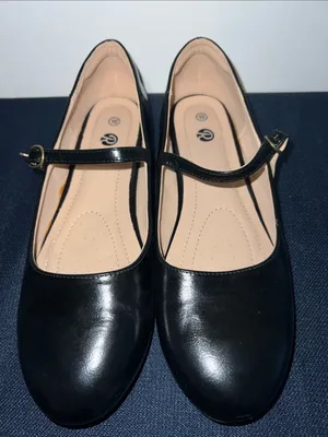 Women's Black Mary Jane Flats with Buckle Strap Size 10 thumbnail 1