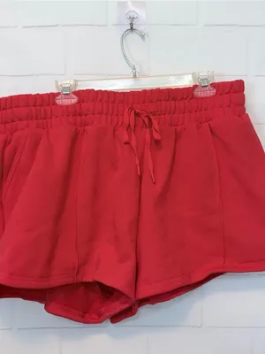 Blogilates Marshmallow Dolphin Red Drawstring Women’s Shorts Sz 1X NWT thumbnail 3