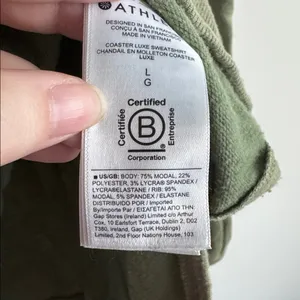 Athleta Olive Crew Neck Sweatshirt Size L thumbnail 5