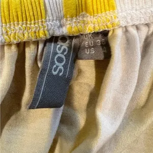 ASOS Yellow and White Striped Short Sleeve Relaxed Fit Midi Dress size 4 thumbnail 5