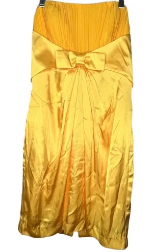 Delaru‎ Strapless Dress Yellow Size 4 thumbnail 1