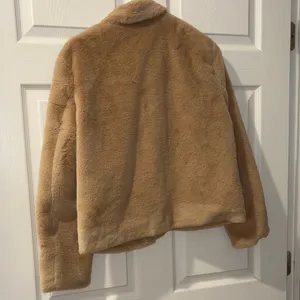 Allie Rose Tan Faux Fur Jacket thumbnail 3