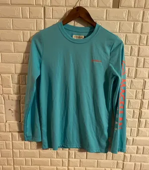 Magellan OUTDOORS Fish Gear Moisture Wicking Long Sleeve T BLUE L 26 L X 17 W thumbnail 1