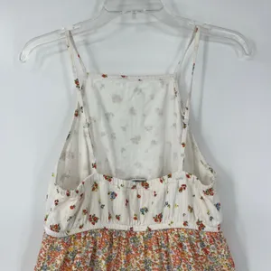 American Eagle Y2K Linen Blend Cottagecore Floral Sundress Medium Boho Coquette thumbnail 8