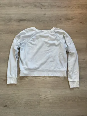 PAIGE Light Blue Crewneck Sweatshirt Braided Design Coastal Grandma Everyday thumbnail 3