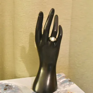 Faux Round Pearl Ring Silver thumbnail 7