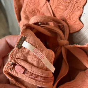 Free People‎ Finley Cutwork Orange Lace Romper Womens Size 4 thumbnail 6