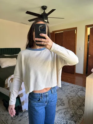 Bohme Long Sleeve Waffle Knit Long Sleeve thumbnail 2