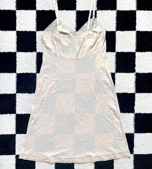 Vintage Cream Slip Dress thumbnail 2
