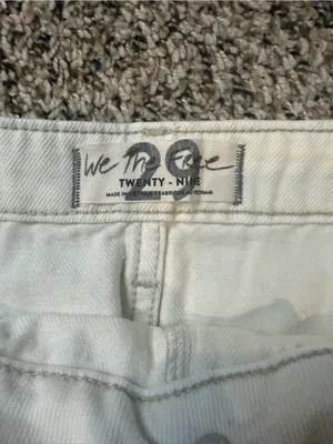 Free People Bailey Denim Mini Skirt - Coconut thumbnail 6