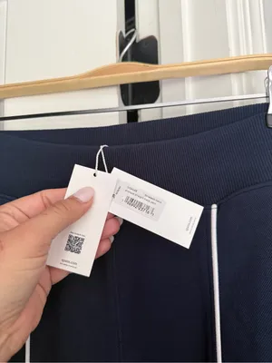 Spanx‎ airpique timeless navy blue straight track pants new NWT thumbnail 3