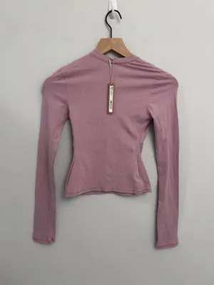 Skims Cotton Jerxey Long Sleeve T- Shirt XS Dusk NWT SOLD OUT thumbnail 4