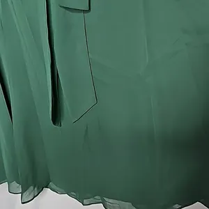 Azazie emerald green halter top bow knot pleaded chiffon corset cocktail dress 8 thumbnail 6