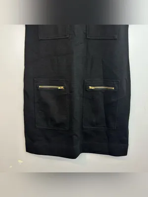 J. Crew Black Wool Blend Short Sleeve Retro Zipper Mini Shift Dress Size 2 thumbnail 4