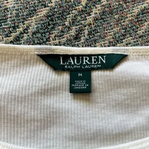 Vintage Lauren Ralph Lauren Zip Shoulder Ribbed Top White Y2K Preppy Streetwear thumbnail 14