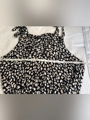 Free People Women's Bare it All Bodysuit Tank Size XL Black White Cream Layer thumbnail 9