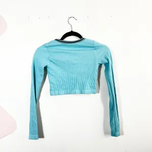 Urban Outfitters Out From Under Go For Gold‎ Baby Blue Seamless Long Sleeve Top thumbnail 4