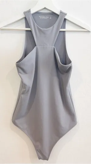 Abercrombie Sleeveless High‎ Neck Seamless Soft AF Bodysuit Casual Summer Small thumbnail 1