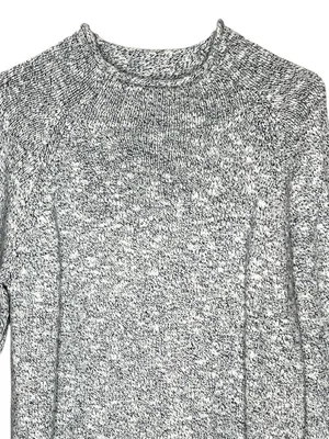 L.L. Bean 100% cotton Heather Gray Rolled mock neck Size L thumbnail 4