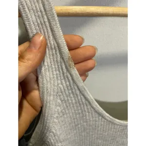 A New Day‎ Ribbed Tank Dress Womens XL Gray Midi Bodycon Side Slit Minimalist thumbnail 6