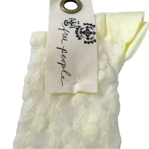 Free People Amour Lace Knee High Socks White Ivory NWT Dainty Ethereal Coquette thumbnail 5
