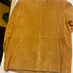 Terry Lewis Classic Luxuries Women's Tan Suede Jacket Lined GORGEOUS- Size L thumbnail 7