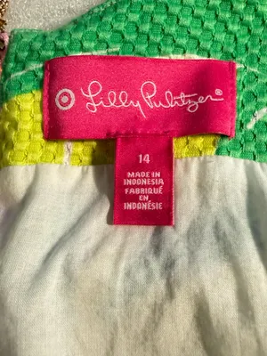 Lilly Pulitzer Pink Label Top with Green and Yellow Trim thumbnail 4