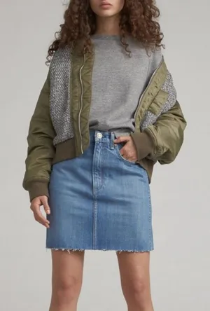 Rag &‎ Bone Denim Moss Skirt Clean Levee thumbnail 1