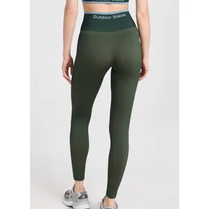 Outdoor Voices Seamless Ribbed 7/8 Length Leggings Green Women’s Size Large thumbnail 2