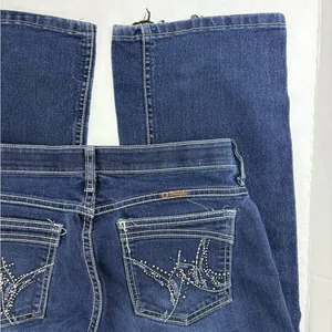 Wrangler Shiloh No Gap Waist Silver Studded Bootcut Jeans thumbnail 3
