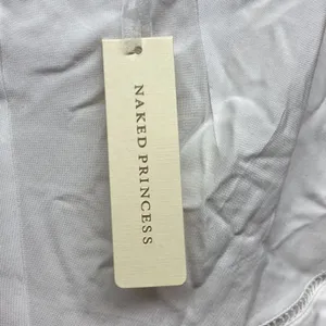 Naked Princess White Sabella High Waisted Shortie Shorts NWT Size Medium thumbnail 2
