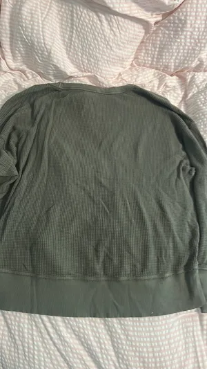 Aerie Green Waffle Knit Sweater thumbnail 3