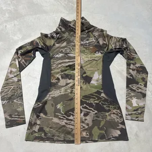 Under Armour Coldgear Ridge Reaper Camo Pullover Mock Neck Fitted Women's LARGE thumbnail 7
